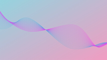 波の様なピンクと紫のウェーブラインのベクター背景画像