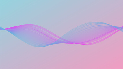 波の様なピンクと紫のウェーブラインのベクター背景画像