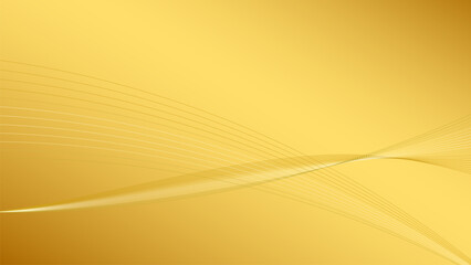 波の様な金色のウェーブラインのベクター背景画像