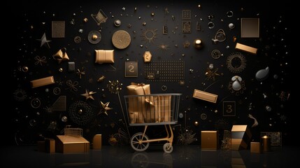 elegant dark background of black friday