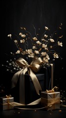 elegant dark background of black friday