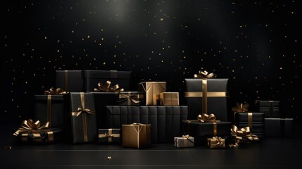 elegant dark background of black friday