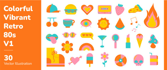 Colorful Vibrant Retro 80s 1