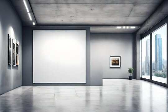 empty gallery with frames