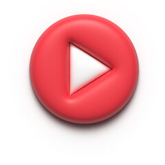 3d play button icon