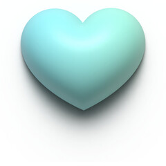 3d green heart icon element