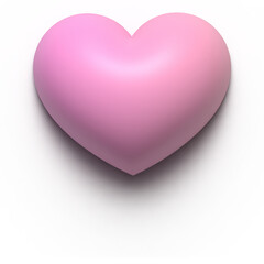 3d pink heart icon element
