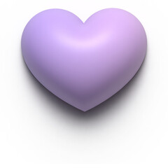 3d purple heart icon element