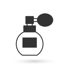 Grey Perfume icon isolated on white background. Vector