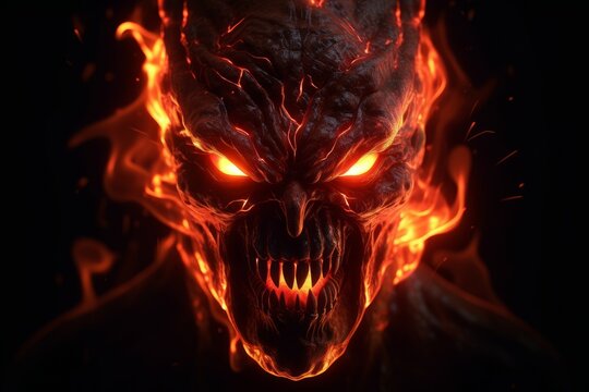 Fire monster. Generate Ai