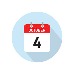 October 4 Concept Design. Vector Illustration.