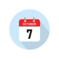 October 7 Concept Design. Vector Illustration.