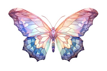 Graceful Butterfly Ballet: Wings Painted in a Kaleidoscope of Pastel Tones - A Unique Butterfly Drawing, generative AI