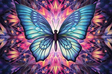Graceful Butterfly Ballet: A Kaleidoscope of Pastel-Toned Wings Delicately Drawn, generative AI