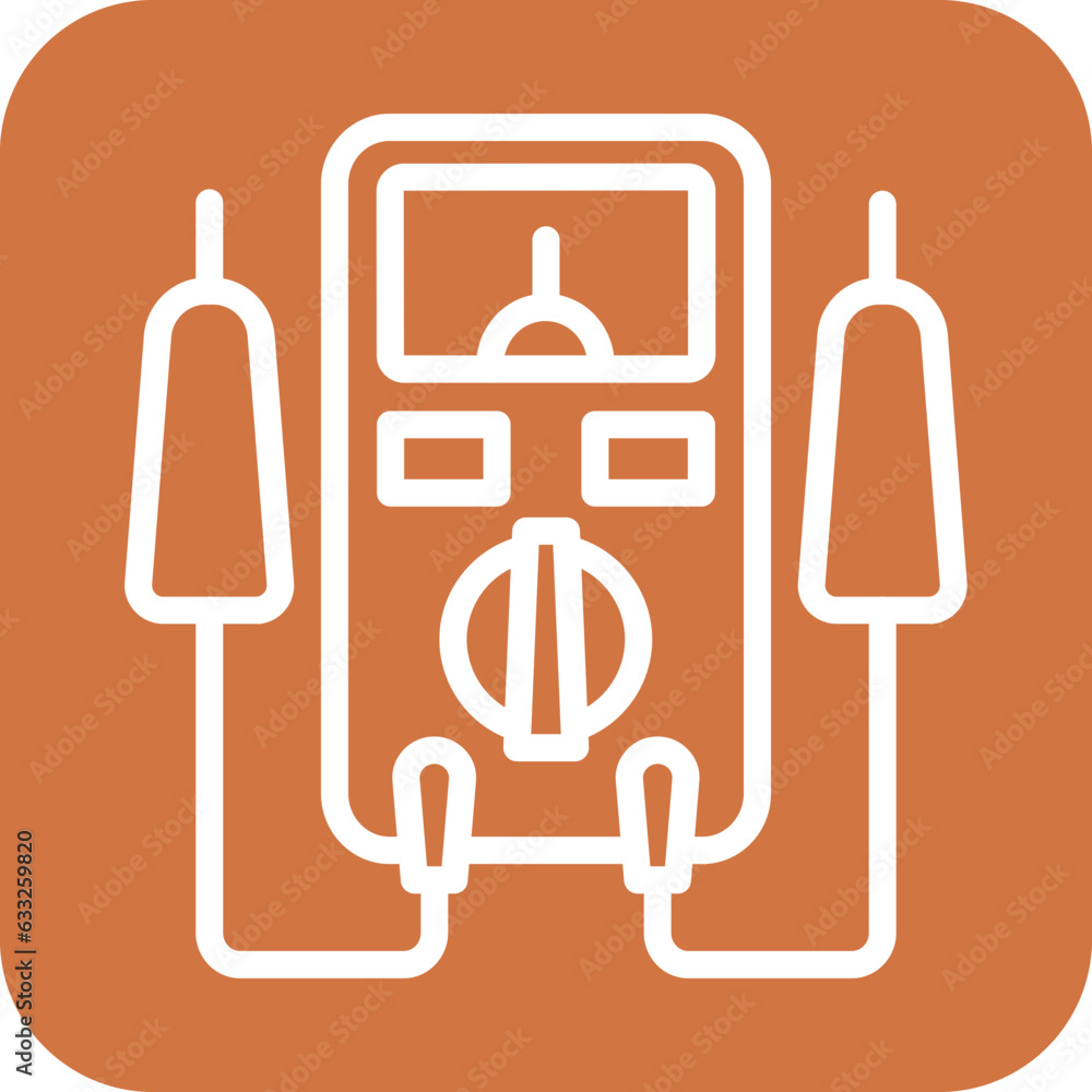 Poster vector design tester machine icon style