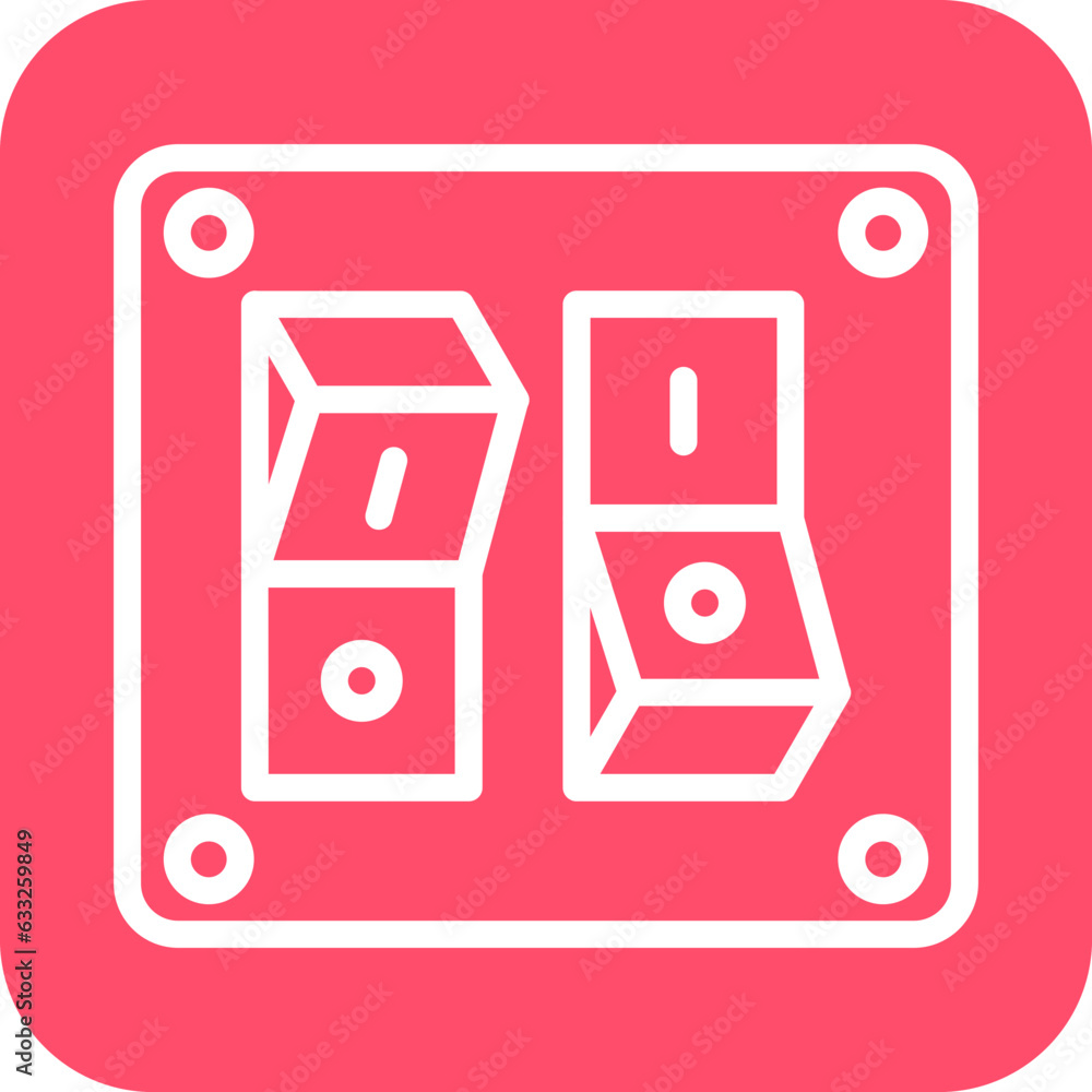 Poster vector design on off switch icon style