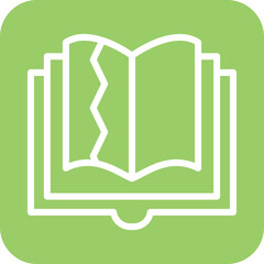 Vector Design Teared Book Icon Style