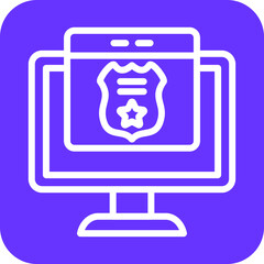 Vector Design Online Police Icon Style