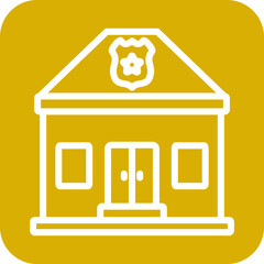 Vector Design Police Station Icon Style
