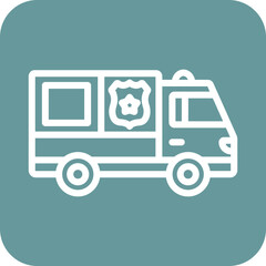 Vector Design Police Van Icon Style