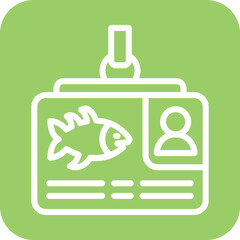 Vector Design Fishing License Icon Style