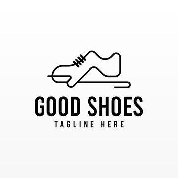 Shoe logo design concept. Shoes logo template. Man fashion logo design template