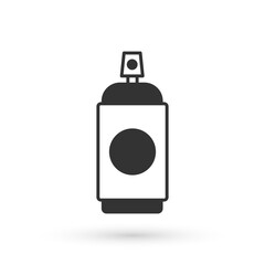 Grey Paint spray can icon isolated on white background. Vector