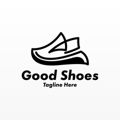 Shoe logo design concept. Shoes logo template. Man fashion logo design template