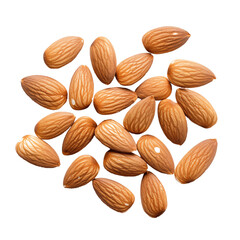  Almonds isolated on transparent background 