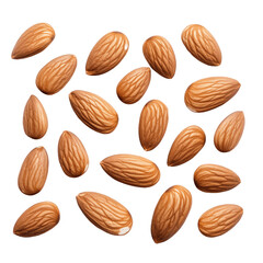  Almonds isolated on transparent background 