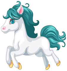 Fototapeta premium Cute Unicorn Cartoon Character