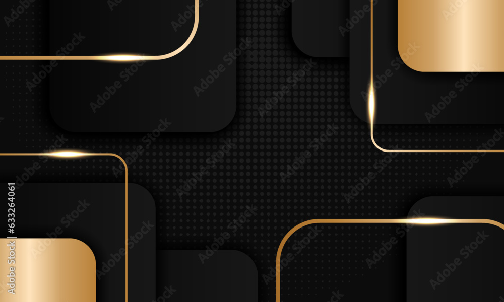 Poster gradient luxury dark with golden lines shiny modwrn background