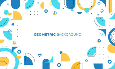 Abstract modern geometric shape memphis background