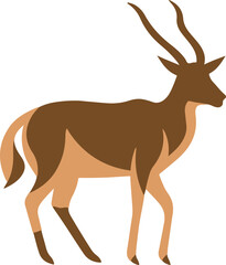 Naklejka na ściany i meble Hertebeest Deer Icon