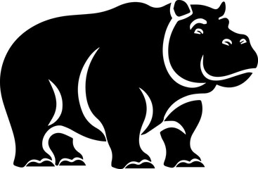 Hippopotomus Flat Icon