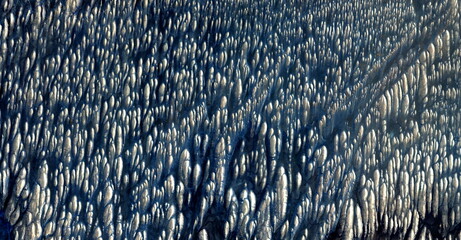 abstract photography of the deserts of Africa from the air. aerial view of desert landscapes,...