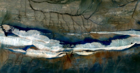 abstract photography of the deserts of Africa from the air. aerial view of desert landscapes,...