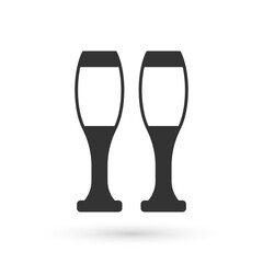 Grey Bowling pin icon isolated on white background. Juggling clubs, circus skittles. Vector