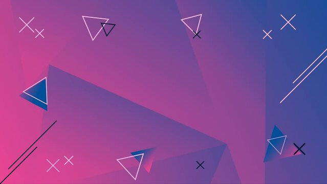 Simple looped background with geometric shapes.