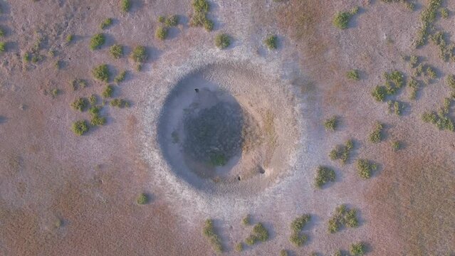 Crater Resulting from Metor Impact