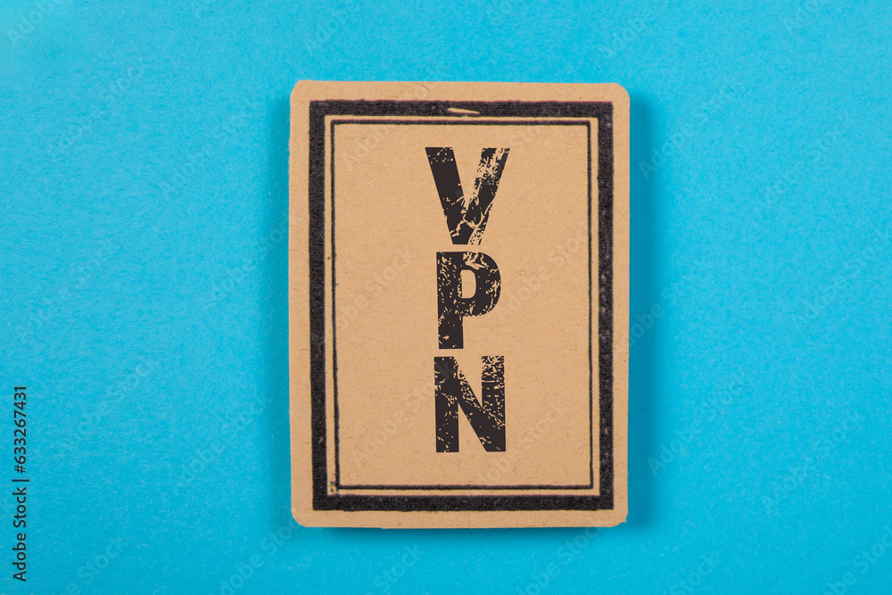 Canvas Prints vpn concept. sticky note with text on a blue background
