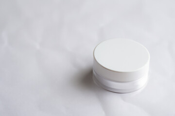 cosmetic branding concept  cream bottle, beautiful cosmetic packaging product and blank space for text or for mockup