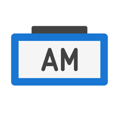 AM flat icon