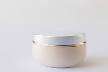 cosmetic branding concept  cream bottle, beautiful cosmetic packaging product and blank space for text or for mockup