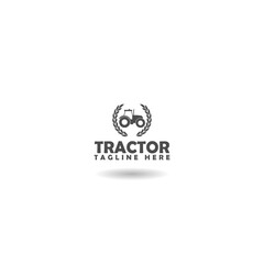 Tractor logo template with shadow