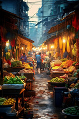 Egzotyczny rynek w azji