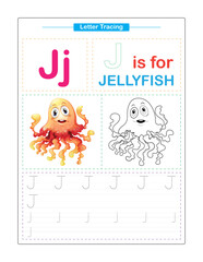 Uppercase and Lowercase. Cute children. Colorful ABC alphabet tracing. Practice worksheet for kids. Learning English vocabulary and handwriting. Letter Trace. Vector illustration