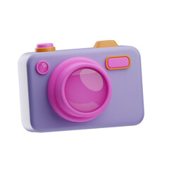 birthday party camera illustration 3d