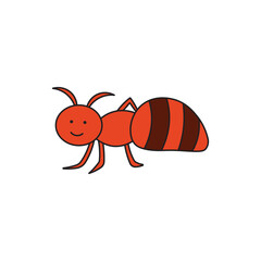 Kids drawing Cartoon Vector illustration ant icon Isolated on White Background
