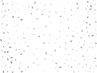 Sparkle Rectangular Silver Confetti